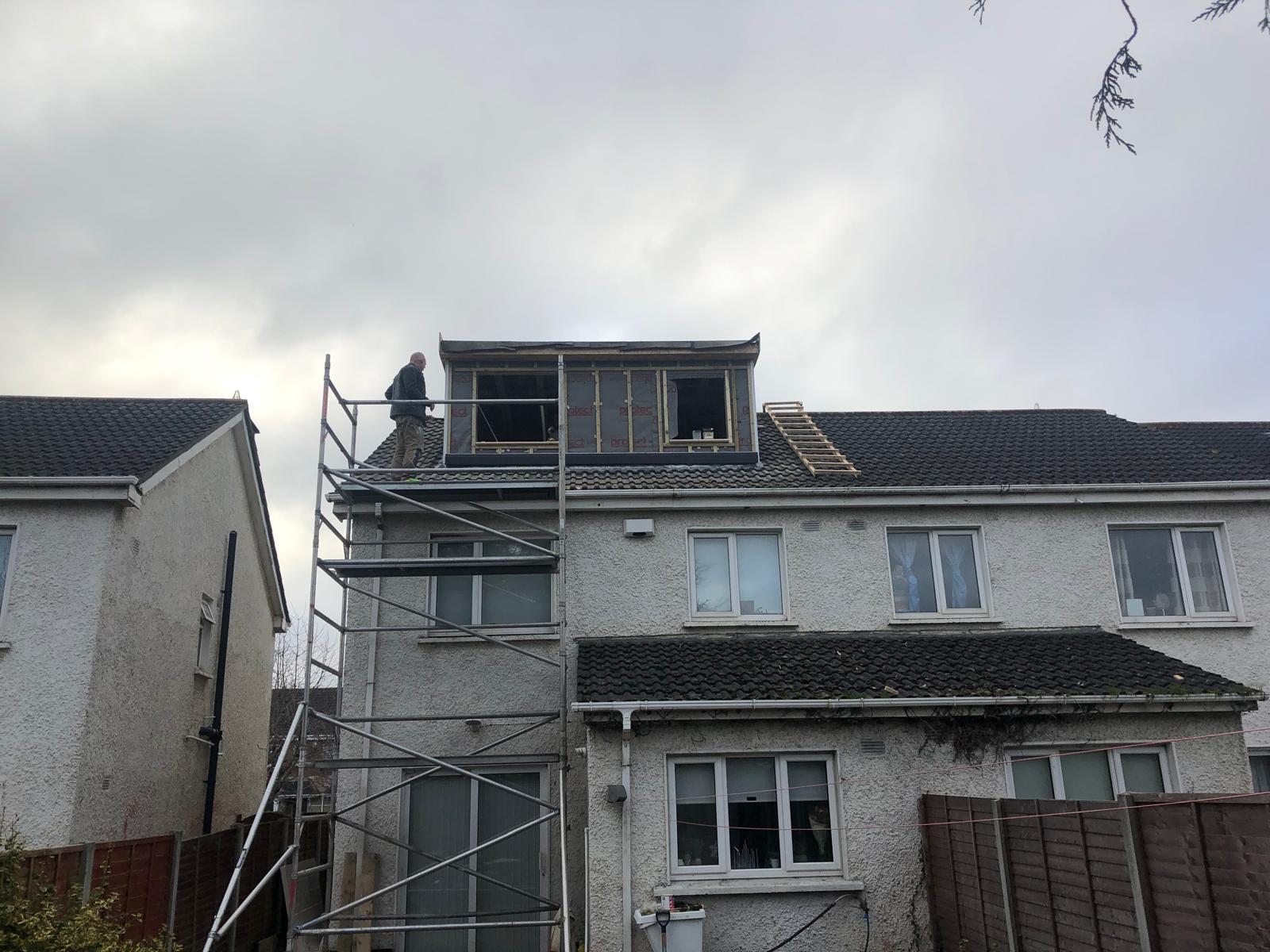 view of building the attic from outside