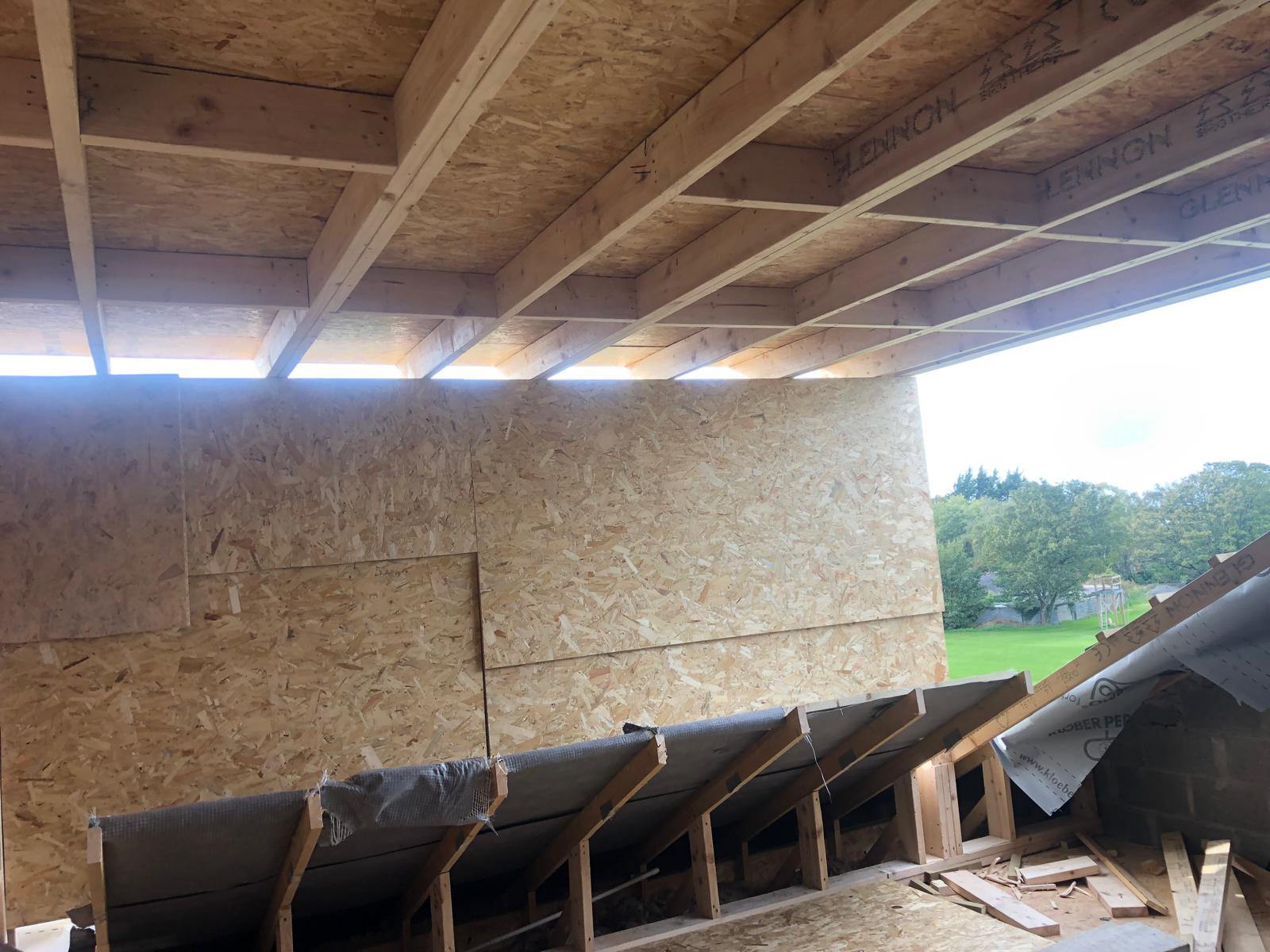 during the process of converting the attic to a bedroom