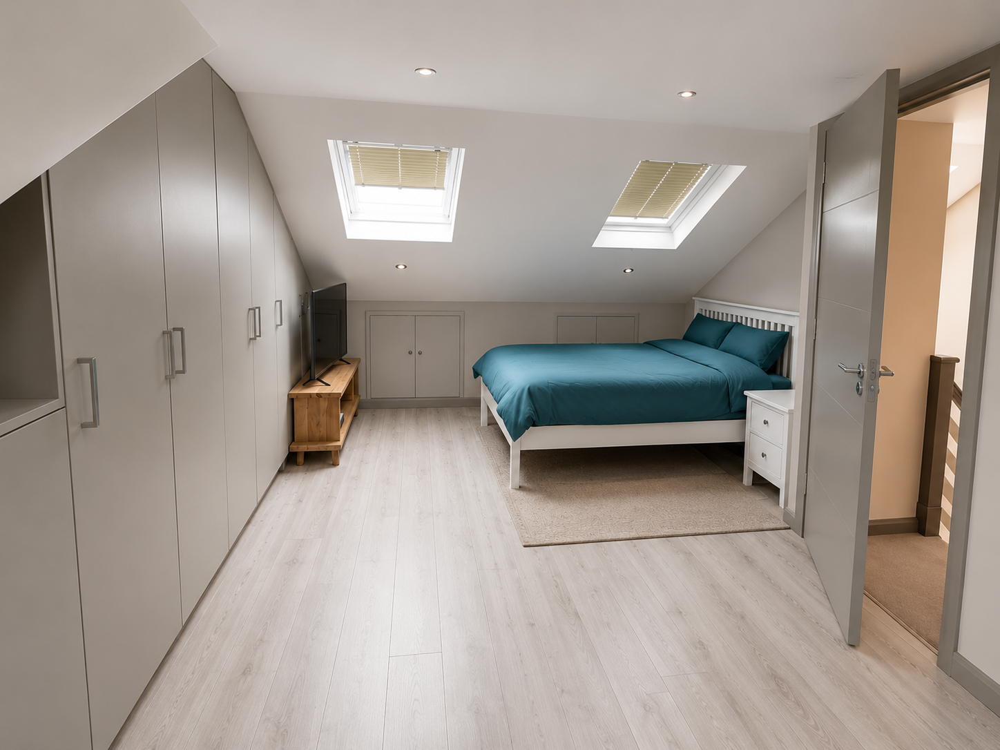 After picture attic conversion to child's bedroom.
